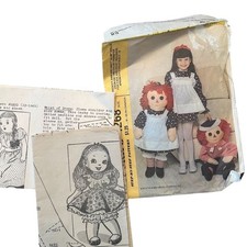 VTG 70s McCalls Raggedy Ann & Andy Doll Aliso...