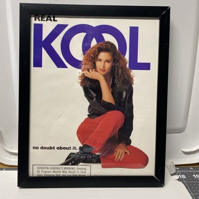 KOOL Cigarettes Sexy Lady Real Kool Original Framed Vintage Magazine Ad