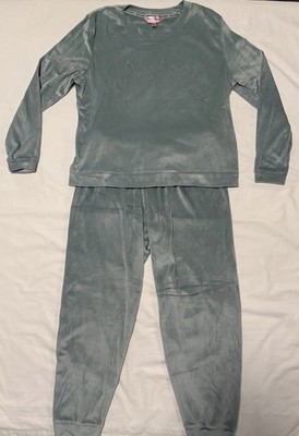 Juicy Couture Women's Turquoise Super Soft Velour Sleepwear Set Size Medium