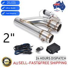 2pcs 2 Electric Downpipe E-cut Catback Out Valve One Controller Remote Kit
