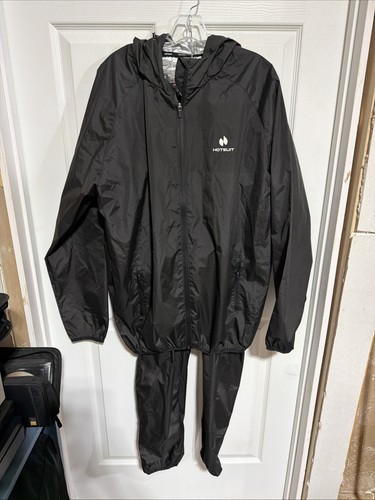 Hot Suit Jacket And Pants Men’s 2Xl Sauna Suit, Black