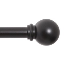 Wayfair Basics Ball End Single Curtain Rod 48-86" Adjustable Length 5/8" Dia. St