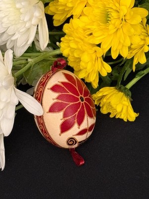hand painted Chicken egg shell, pysanka, easter egg, home decor, handcraft, art