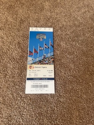 2011 Minnesota Twins vs Detroit Tigers Ticket Stub 7/21/11 Target Field