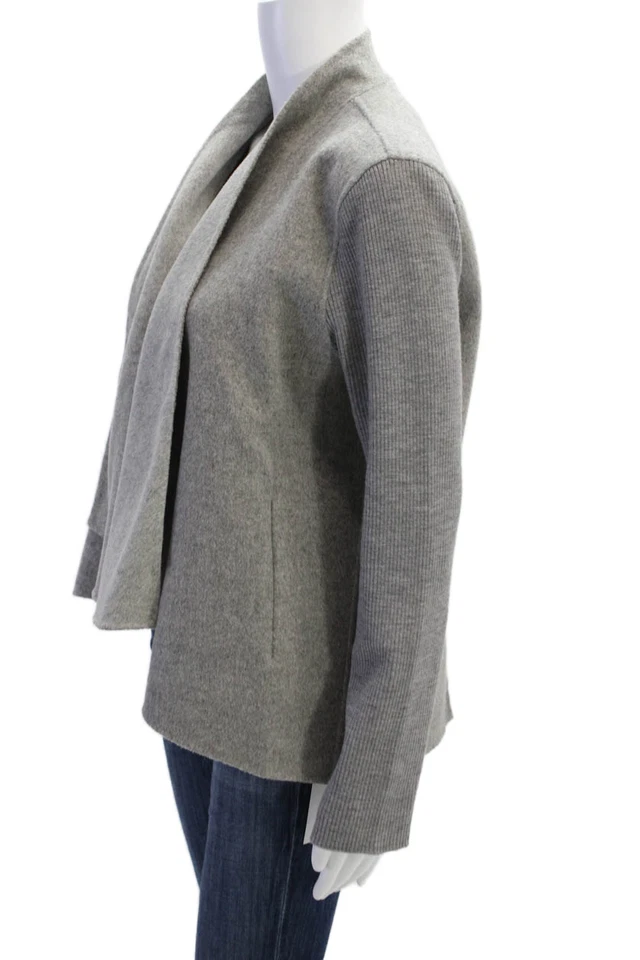 Chaqueta Halston Heritage Mujer Gris Mezcla Lana Manga Larga Talla M Foto 2 de 4