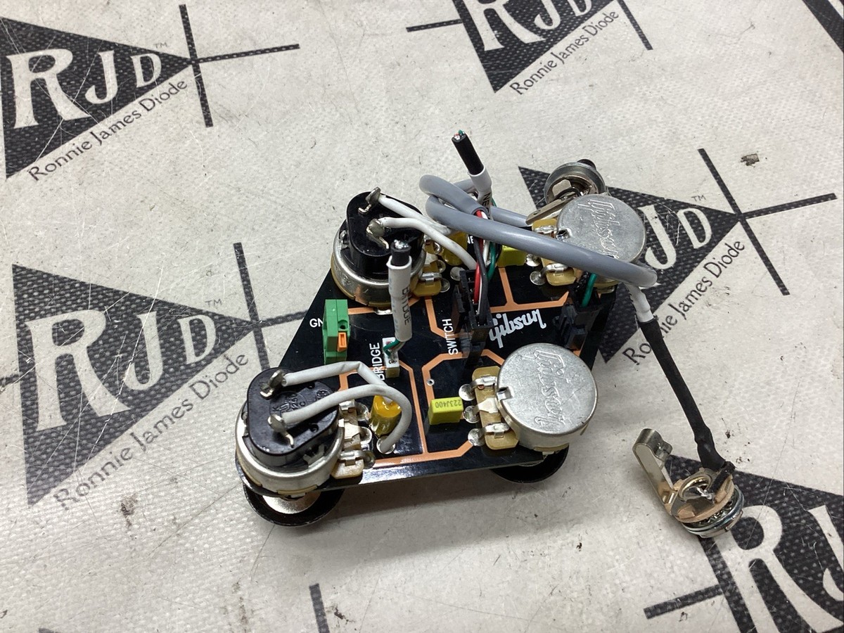 Original Gibson USA Les Paul Studio Control Plate Harness PCB