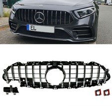 K&uuml;hlergrill Chrom passt f&uuml;r Mercedes CLS C257 auch Kamera Sport-Panamericana GT