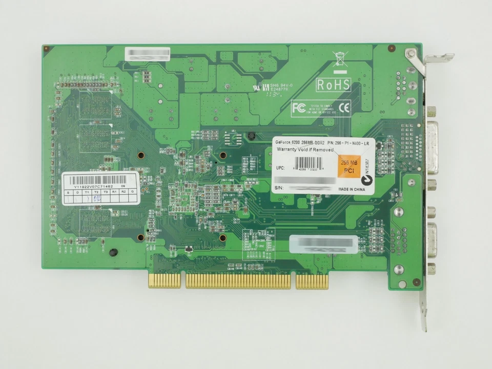 EVGA GeForce 6200 256MB DDR 64-Bit DVI VGA S-Video PCI 256-P1-N400-LR - Image 4 of 4