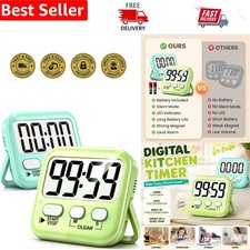 Magnetic  Kickstand Digital Timer Set 2 Pack - Ideal for Cooking  Learning