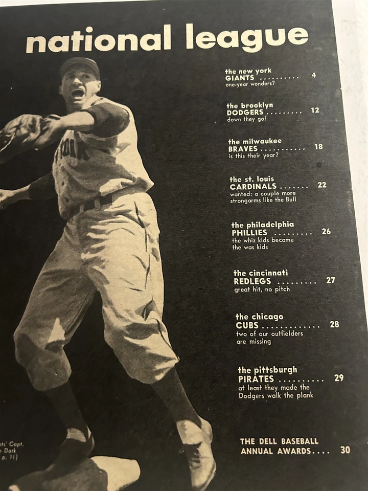 1955 BASEBALL Annual WILLIE MAYS 10,000 Stats BROOKLYN Dodgers JACKIE ROBINSON - Image 3 of 4