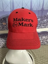 Maker’s Mark Bourbon Baseball Cap Red Hat Whiskey Liquor Alcohol