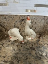 Vintage Ceramic Duck Figurines Decor Set