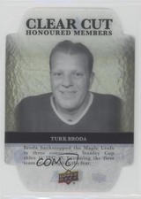 2021-22 Upper Deck Series 1 Clear Cut Honoured Members 57/100 Turk Broda HOF v6h