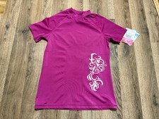 Kanu Shirt Youth Girls Size XS Pink Swim Shirt Purple 50 UPF New with Tags