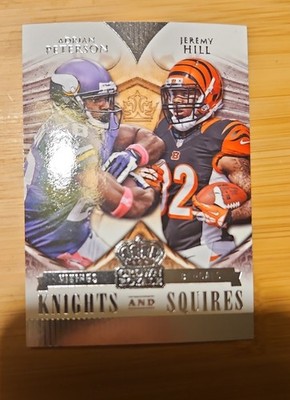 2014 Panini Crown Royale - Knights & Squires Adrian Peterson, Jeremy Hill KS9 RC