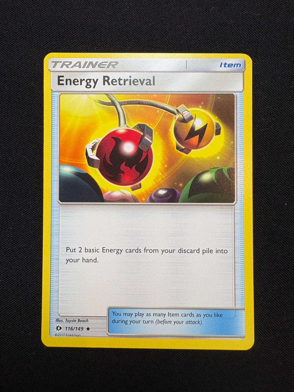 Energy Retrieval 116/149 LP - Pokemon TCG Sun & Moon Base Set SUM Uncommon