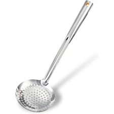 Stainless Steel Skimmer Slotted Spoon Strainer Ladle 16cm with Heat Resistant