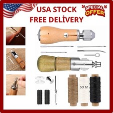 Professional Leather Speedy Stitcher DIY Sewing Awl Waxed Thread Repair Tool Kit