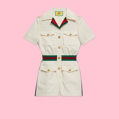 GUCCI x ADIDAS Ivory GG Motif Romper Size 36/US 0 | eBay