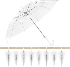 Profasion 8 Pack Wedding Umbrella Bulk, Windproof Large Rain Umbrella, Strong Fi