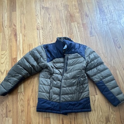 Columbia Men's Colorblock Puffer Jacket Full Zip Nylon Gray/Blue Size M