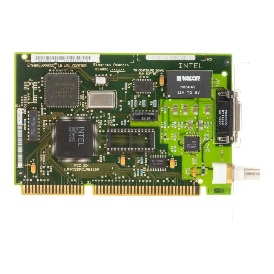 Network Card Intel 305896-004 EJMPCEDPCLA8110A BNC AUI ISA - Image 3 of 3