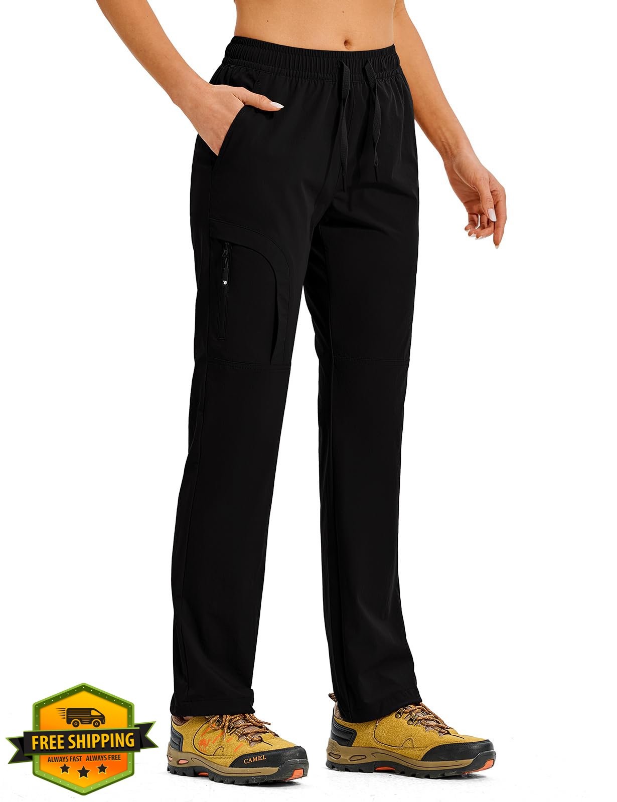 TBMPOY Women's Water Resistant Hiking Pants Quick Dry Cargo 