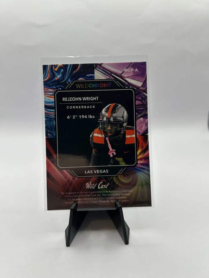 Rejzohn Wright 2023 Wild Card Wildchrome Rookie Auto 3/5 - Image 2 of 2