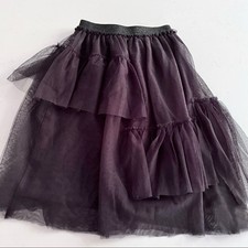 Zara girls black multilayered tulle skirt size 13/14