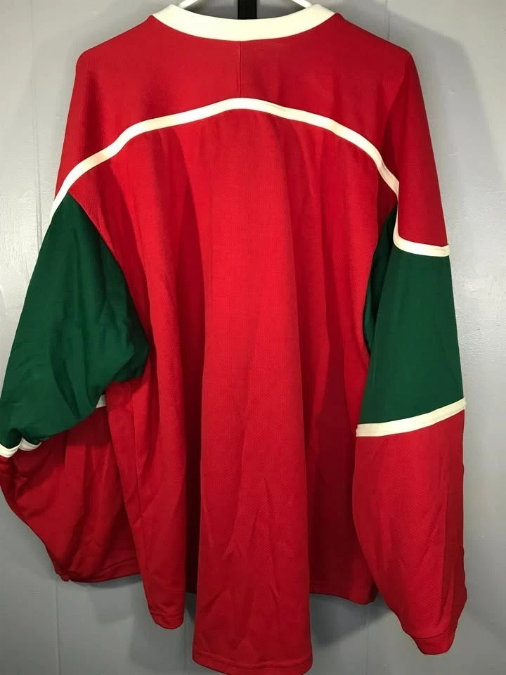 Camiseta deportiva de hockey vintage con cinturón de grano Beer Minnesota Wild Color Way XL hecha en EE. UU. Foto 2 de 4