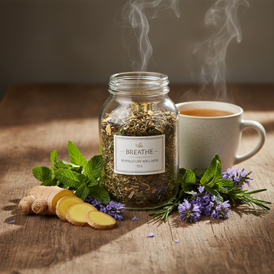 Respiratory Support Herbal Tea   Breathe Easy Blend
