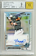 Yiddi Cappe 2021 Bowman Chrome Refractor Autograph Rookie #480/499 BGS 9 Auto 10