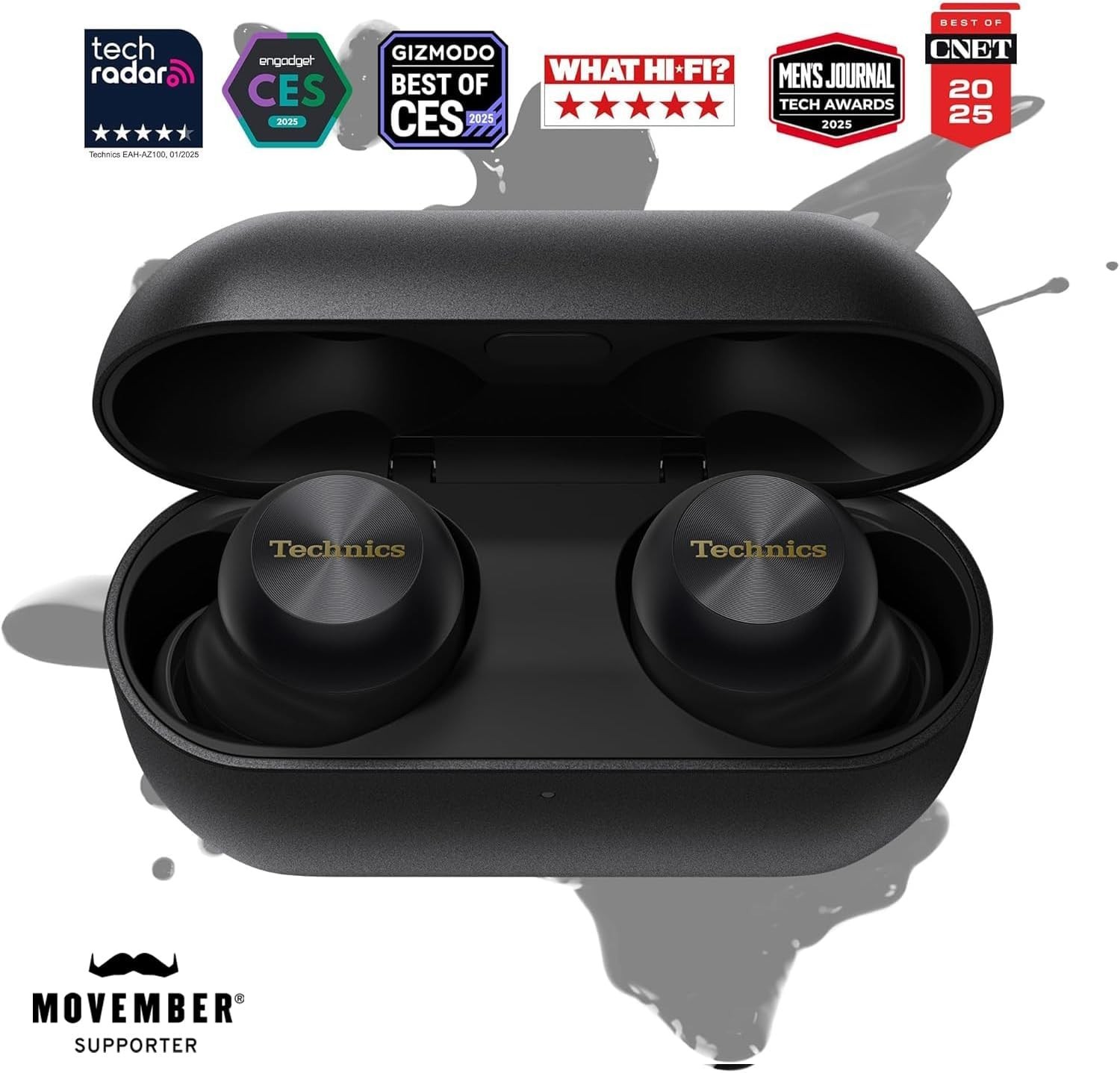 Technics EAH AZ100 True Hi-Fi Wireless Noise Cancelling  Earbuds - Black - NEW