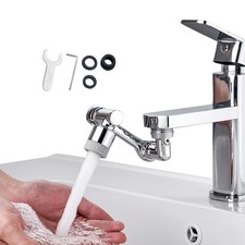 1080  Rotating Faucet Extender Aerator,Universal Splash Filter Faucet,1080 Bi...