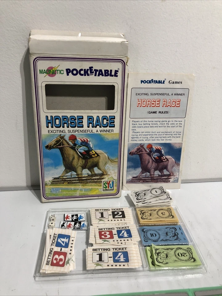 Pocketable Horse Racing Game By Syu Creations Japan 1990s Rare Travel Game - Image 2 of 4