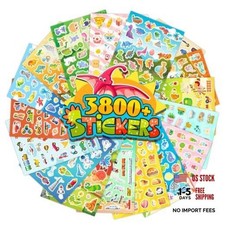 3800 PCS Stickers for Kids Toddlers - 18 Themes - 18 Stickers for Kids