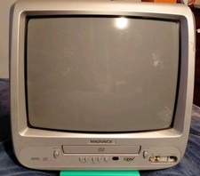 Magnavox CD130MW8 13" CRT TV/DVD Combo Retro Gaming Television Working No Remote