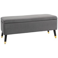 Hocker Sitzbank mit Stauraum Polsterbank Truhenbank  Kautschukholz refurbished