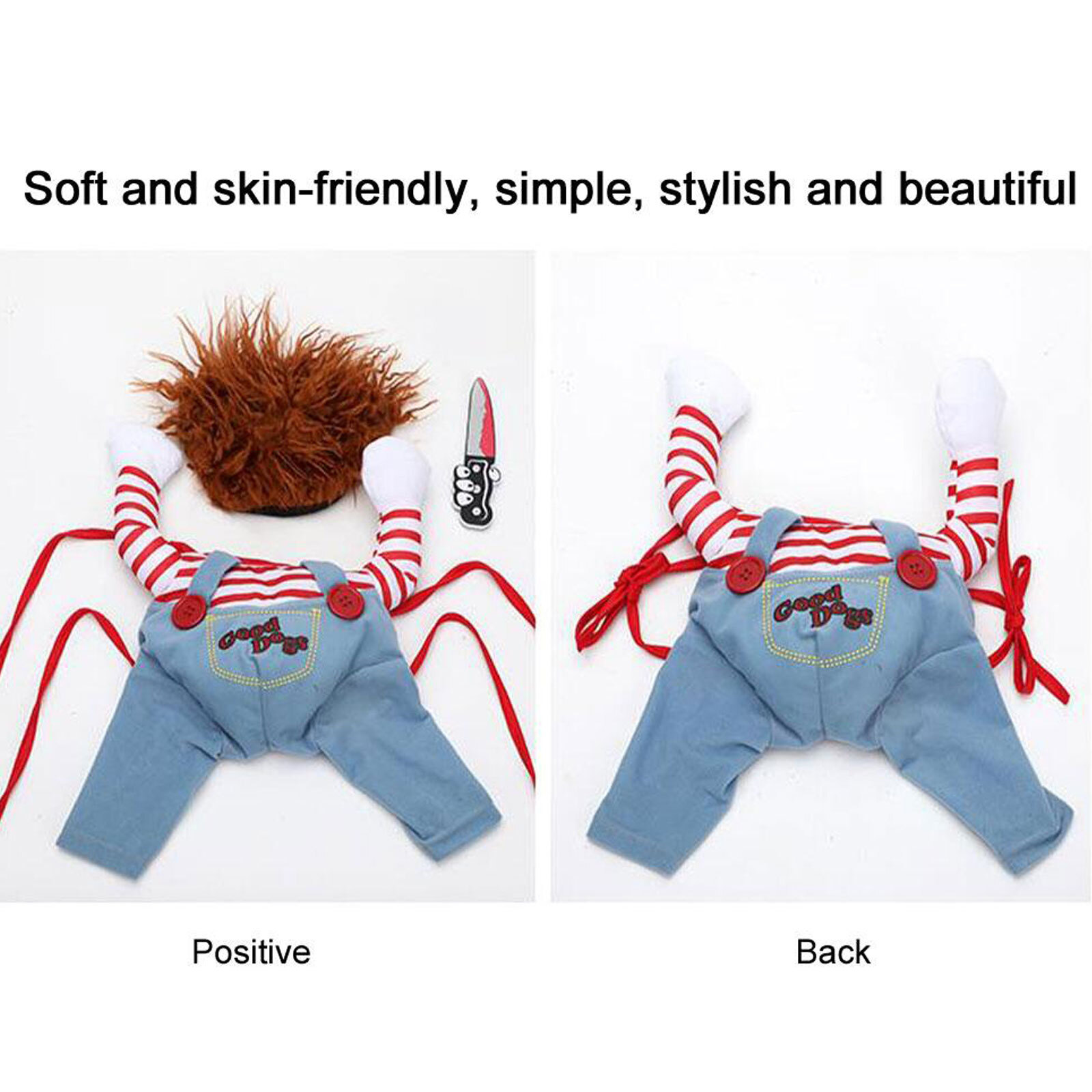 Pets Dogs Costume Party Chucky Halloween Cosplay Poppy Fancy Dress