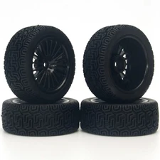 1/10 RC Car Wheels Rubber Tires For Tamiya TT-01 TT-02 HSP XV01 Rally Car