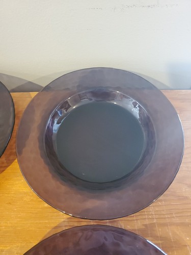 4 Studio Bormioli Rocco Palatina Hammered Purple Amethyst 8.5" Soup/Salad Bowls - Picture 3 of 5