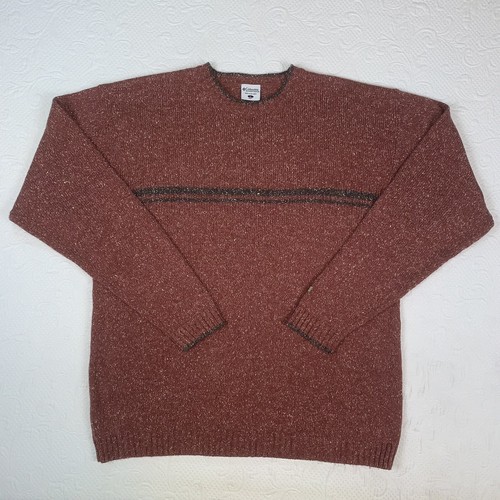Columbia Herren Large Crewneck Sweater Baumwoll Wollmischung Langarm Pullover Rot - Bild 1 von 12