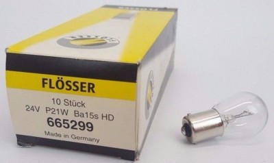 Box of Ten Flosser 665299 Bulbs 24V BA15S Single Contact Replaces 1683 ...