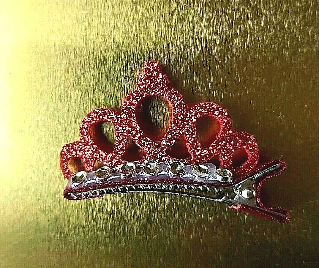 Girls Rhinestone Princess Tiara Crown Hair Clip Bow Knot Hair Pin Hair