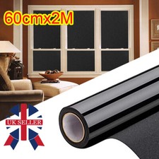 Blackout Static Cling Window Film for Privacy Block Sun UV Protection 60*200cm