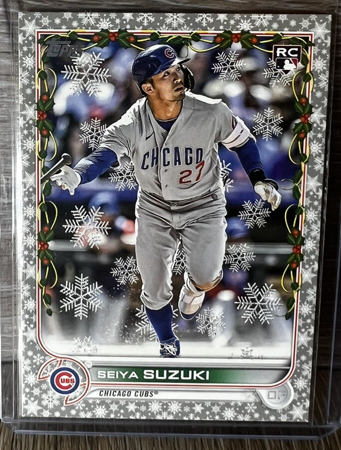 Seiya Suzuki 2022 Topps Holiday Metallic Snowflake Rookie Card #HW177 Cubs