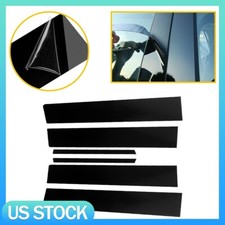 6pcs Black Car Door Window Pillar Post Cover Trims For 2009-2013 Toyota Corolla