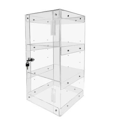 DISPLAY STANDS LTD Acrylic Lockable Display Cabinet Case Showcase - Collectables 60x30x30cm (DS600)