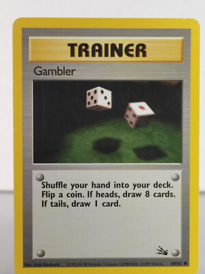 gambler pokemon card Gambler - Fossil - 60/62 - singles - Pokemon TCG - C