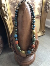 Ceramic Beaded Necklace Multicolored